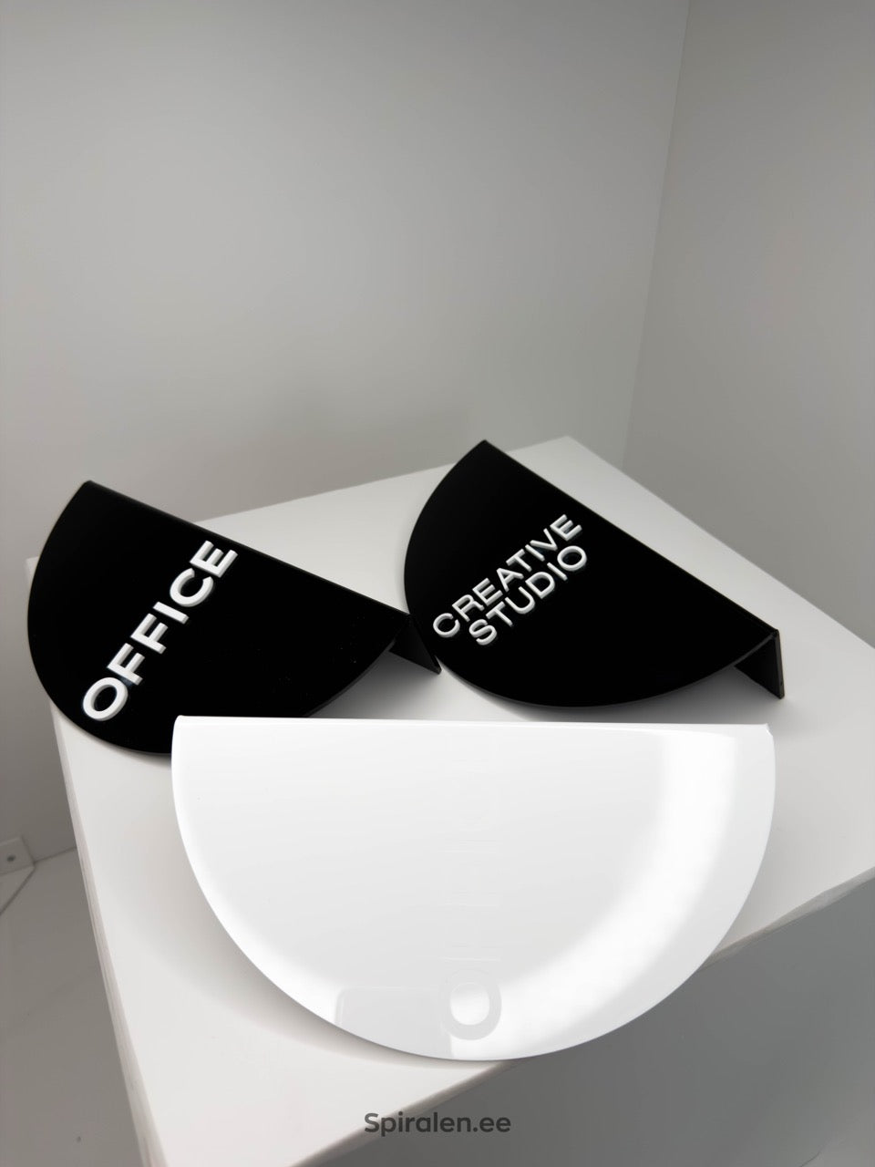 Custom Half-Round Acrylic Door Sign