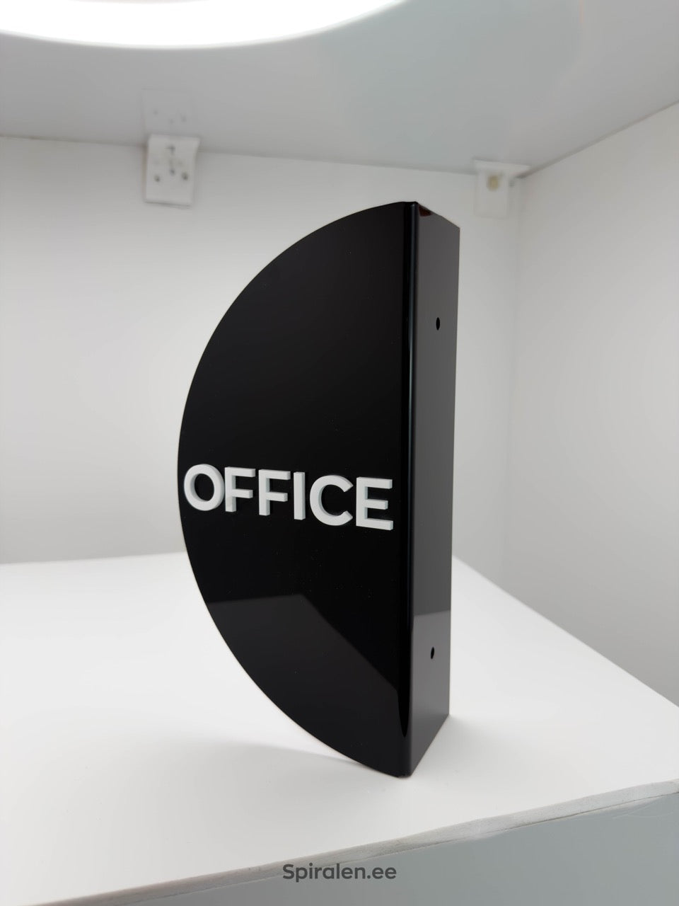 Custom Half-Round Acrylic Door Sign