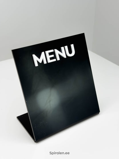Akrüülist lauamenüü alus